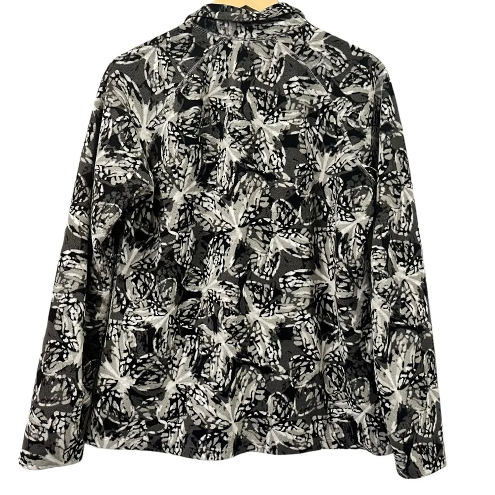 Eddie Bauer Women’s Cloud Layer 1/4 Zip Fleece Pullover Butterfly Print … - Picture 2 of 15